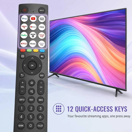 Hisense TV Remote Control Replacement VIDAA Smart TV 4K QLED LED EN2B27 EN2Q36H