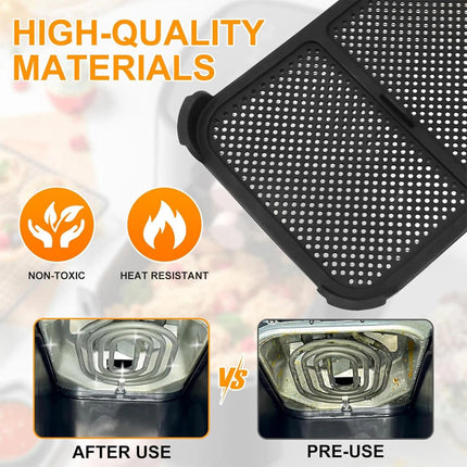 Air Fryer Silicone Splatter Screen, 2-Pack Air Fryer Splatter Screen for Ninja