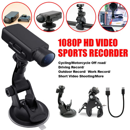 Motorcycle Sport Action Camera 1080P HD Bike Helmet Dash Cam Video Recorder