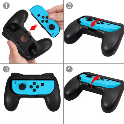 Steering Wheel Handle Tennis Racket Kit For Nintendo Switch Controller Joy-Con