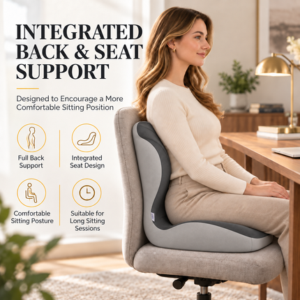 Ergonomic Seat Cushion Lumbar Back Support Office Chair Breathable Pad