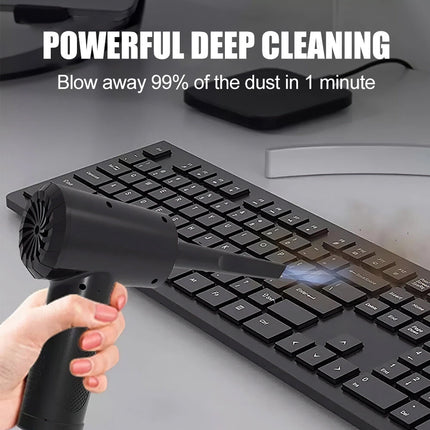 50000 RPM Electric Air Duster 3-Gear LED Dust Blower for Computer Keyboard Car