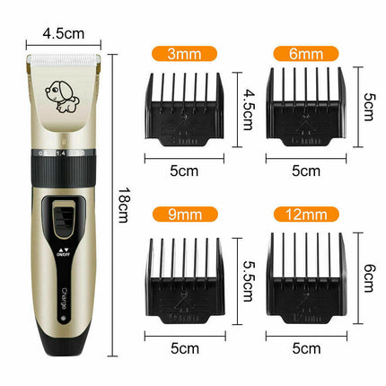 Cat Dog Pet Clippers Hair Electric Clipper Grooming Trimmer Shaver Cordless Kit