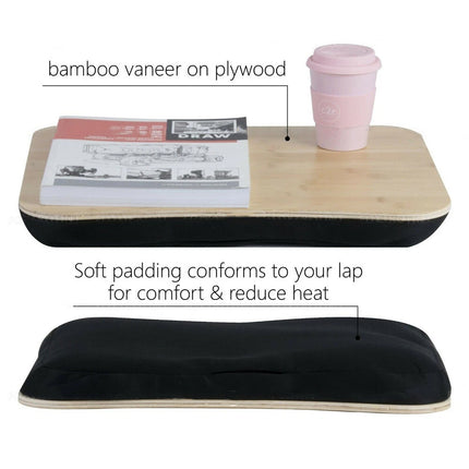 Portable Lap Tray Desk Cushion Computer Laptop Table Pillow Read Workstation Black