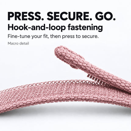 For Google Fitbit Air Performance Loop Band Recycled Polyester Adjustable Strap Blush Pink