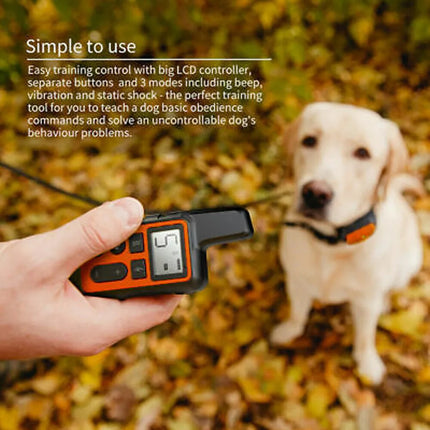 Anti-Bark Electric Shock Pet Dog Training E-Collar Obedience Remote Control Orange