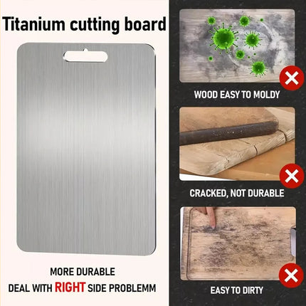 Titanium Cutting Board Double-Sided Chopping Boards for Kitchen Camping Cooking