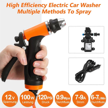 130PSI High Pressure Washer Gun Electric Auto Spray Hose Pump Clean Car Home Pet