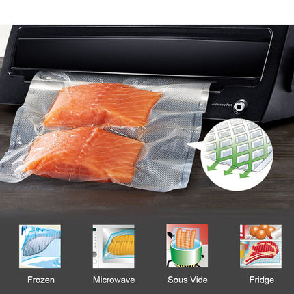 4 Rolls Vacuum Food Sealer Saver Bag Seal Storage Commercial Grade (25cm X 6M)