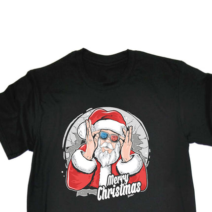 Christmas Gifts T Shirts Funny Mens Novelty t-Shirts t-shirt shirt Gift xmas 3D Glasses Santa