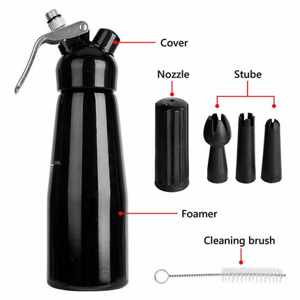 Whipped Cream Dispenser Cream Whipper for Coffee Dessert Foam with Charger Holder