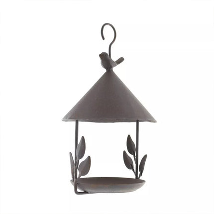 Hanging Bird Feeder Parrot Iron Food Container Wild Seed Outdoor Birdfeeders