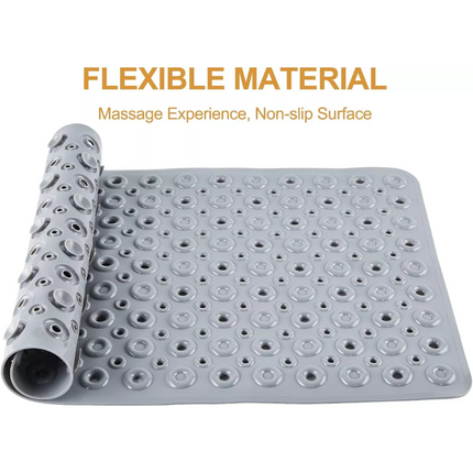 Non Slip Bath Mat Extra Large Shower Mat Bathtub Anti-Mold Rubber Strong Suction