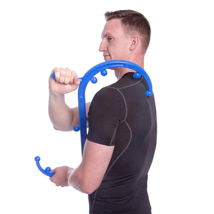 Trigger Point Massage Tool Self Massager Massage Cane Hook Muscle Knot Remover Black