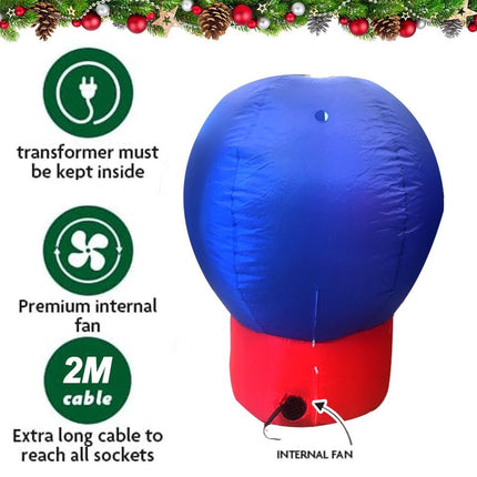 Inflatable Christmas Decoration Santa Claus and Christmas Crystal Snow Fountain