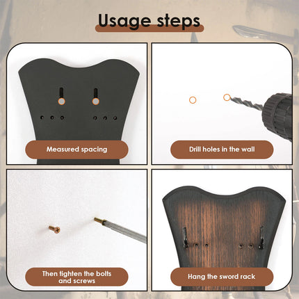 Wood Sword Wall Mount Sturdy Sword Stand Reliable Katana Wall Mount