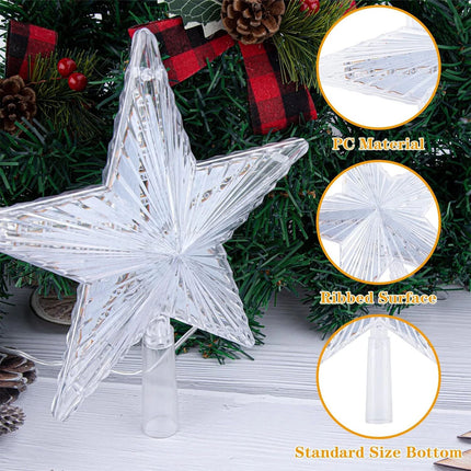 Christmas Tree Topper Star Great Xmas Tree Holiday Home Decor Battery Powered