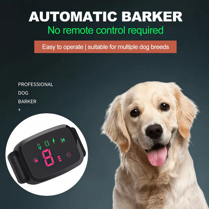 Dog Bark Collar-Compact Anti Barking Remote Stop Training sound-vibrate-shock