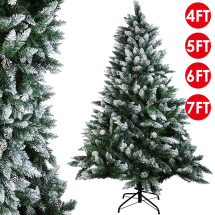 1.2/1.5/1.8/2.1M Artificial Christmas Tree with LED Lights Bushy Xmas Decoration