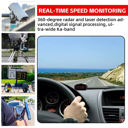 360° Car Speed Laser Radar Detectors GPS Camera Voice Alert Anti Police Warning
