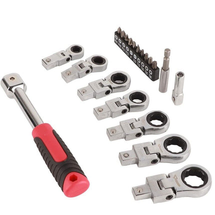 20Ps Ratchet Wrench Set Screwdriver Bit Kit
