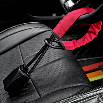 Universal Steering Wheel Lock with 2 Key Seat Car Belt Lock Anti-Theft Device