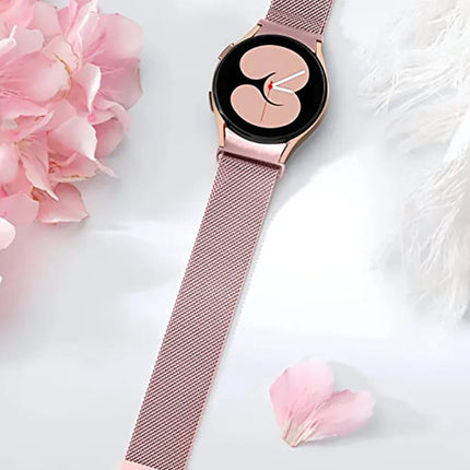 Metal Samsung Galaxy Watch 7 6 4 5 Pro Classic 40mm 44 mm Milanese Magnetic Band Rose Pink