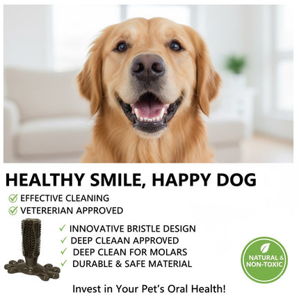 Chocolate M Size Dog Toothbrush Toy Clean Teeth Brushing Stick Mouth Chewing Dental Care Play Dog