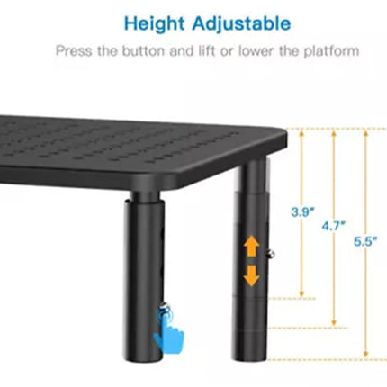 Height Adjustable Computer Monitor Stand Riser Laptop Printer TV Desktop Mount Without Drawer