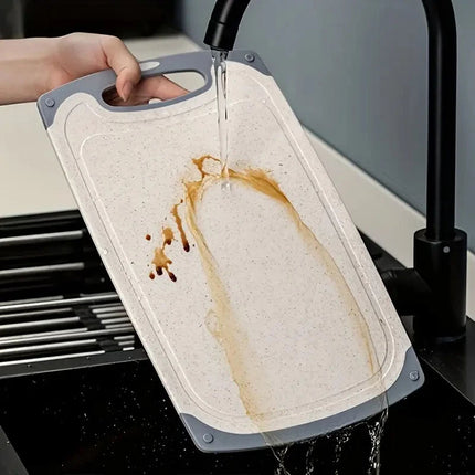 3PCS Cutting Board Set Chopping Serving Boards Kitchen Durable Eco Natural Wheat