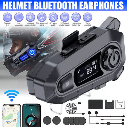 Bluetooth 5.4 Motorcycle Helmet Headset Wireless Call Motorbike Headphone