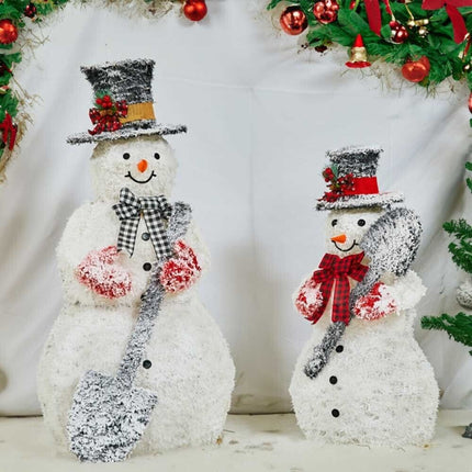 Snowman Metal Frame With Warm LED Light Christmas Decoration Lights Ornament