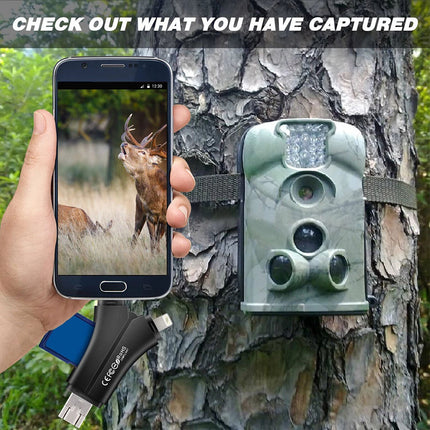 Trail Camera Card Reader Viewer for iPhone iPad Mac & Android, SD & Micro SD