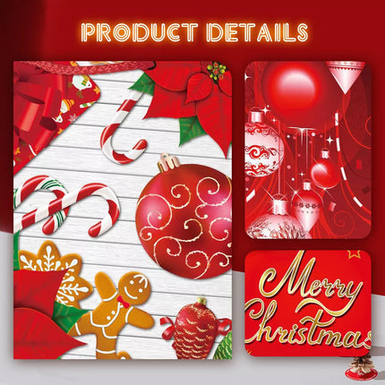 12 PCS Christmas Gift Bags Tote Drawstring Party Xmas Reusable Paper Wrapping Pattern 3