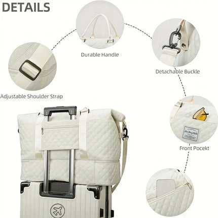 Foldable Travel Bag- Unisex Lightweight Large Capacity Folding Duffel Travel Bag
