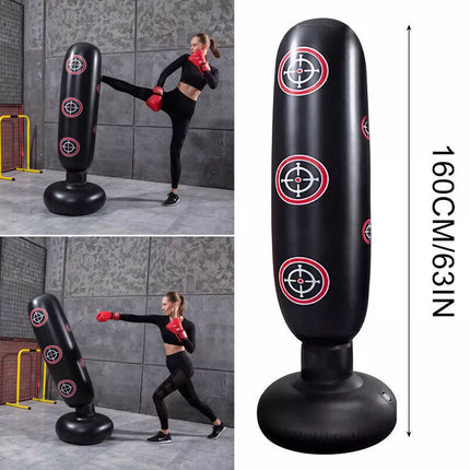 Free Standing Boxing Punching Bag - Boxing Stand Dummy Target Fitness Kick MMA