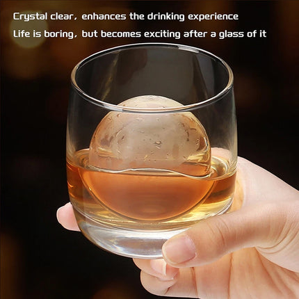 Crystal Whiskey Ice Sphere Mould 4 Clear Ice Balls Maker 6cm Food-Grade Silicone