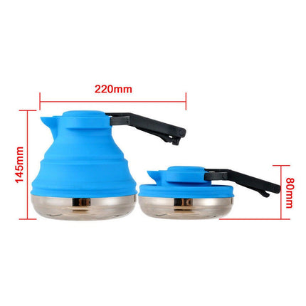 1.2L Collapsible Kettle Outdoor Hiking Camping Silicone Water Pot Gas Stove Hob