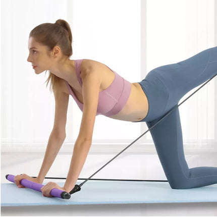 Portable Pilates Stretch Rope Gym Stick Yoga Exercise Bar Pilates Trainer Rope