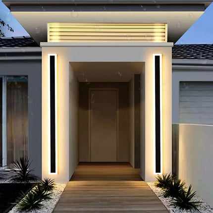 Modern LED Wall Light Sconce Waterproof Outdoor Lamp Exterior Lights Long Strip 19W 80CM Warm White