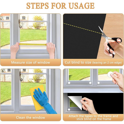 Privacy PVC Window Film Blackout Tint Sticker Bathroom Glass Insulator Film