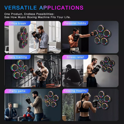 Wall Mounted Music Boxing Machine Smart Music Boxing Workout Machine Bluetooth
