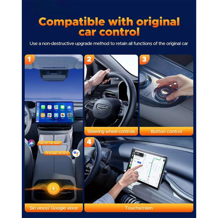 2 in1 Wireless Carplay Android Auto Adapter WiFi BT Auto Connect USB Dongle