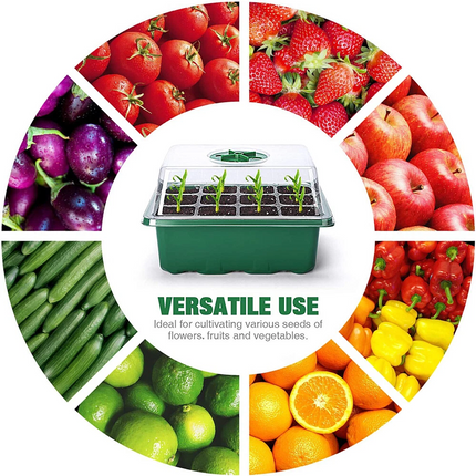 10pcs Seedling Tray Garden Plant Seeds Grow Box Propagation Planting 12 Hole