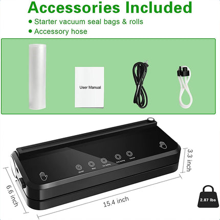 Vacuum Sealer Machine Fresh Dry Wet Food Saver Storage With Bags Built-in Cutter