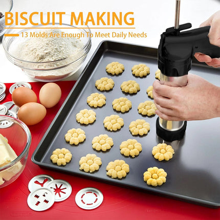 Biscuit Press Gun Cookies Making Kit Cake Icing Decorating Biscuit Maker Set