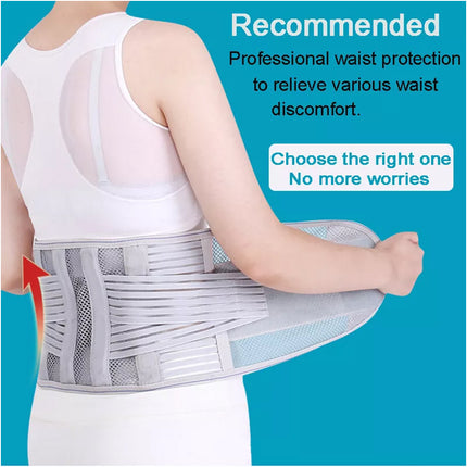 Therapy Lumbar Lower Back Brace Support Belt Sciatica Pain Relief Posture Unisex L