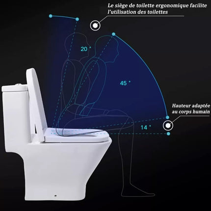 Square Toilet Seat Soft Close Quick Release Easy Clean Toilet Seat Replacement