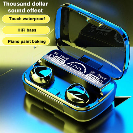 Bluetooth 5.1 Wireless Earbuds Waterproof LED Display Earphones
