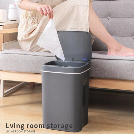 Smart Trash Bin 16L Automatic Motion Sensor Rubbish Waste Bin Basket Toliet White